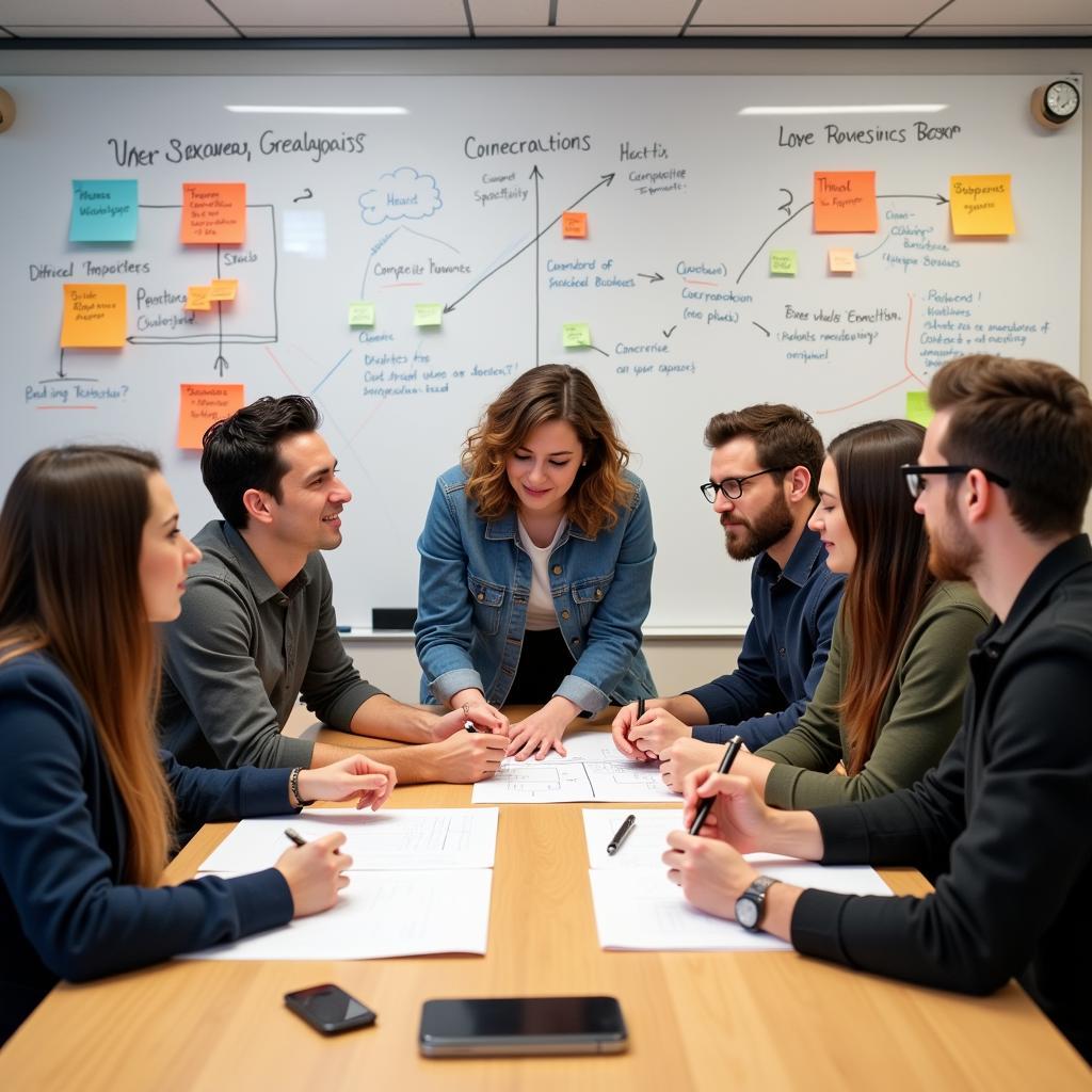 UX research team collaborating on a project