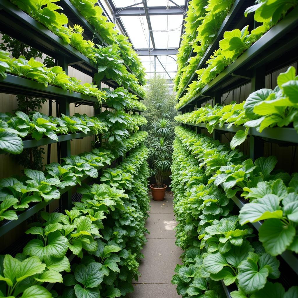 Vertical Hydroponic Farm in Urban Area