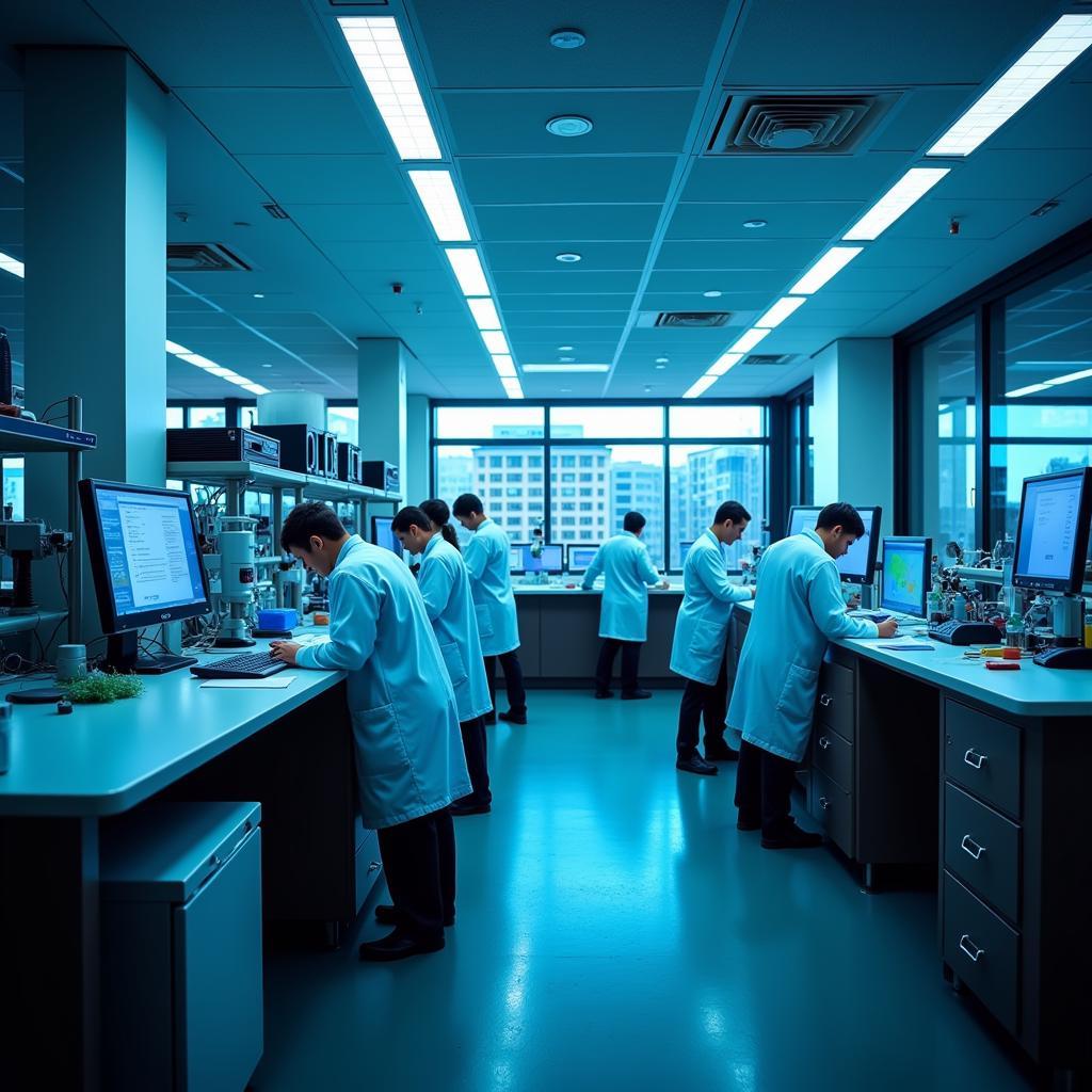 Interior view of a laboratory within the Wadena Maslowski Center