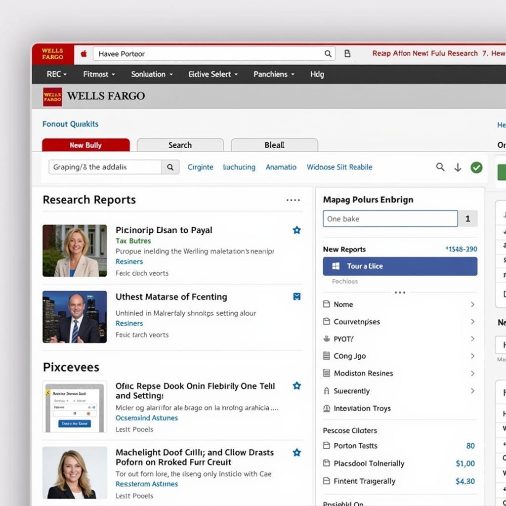 Wells Fargo Research Portal Homepage