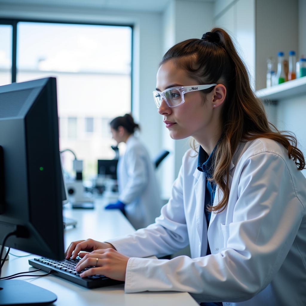 Yale Undergraduate Student Working in a Research Lab