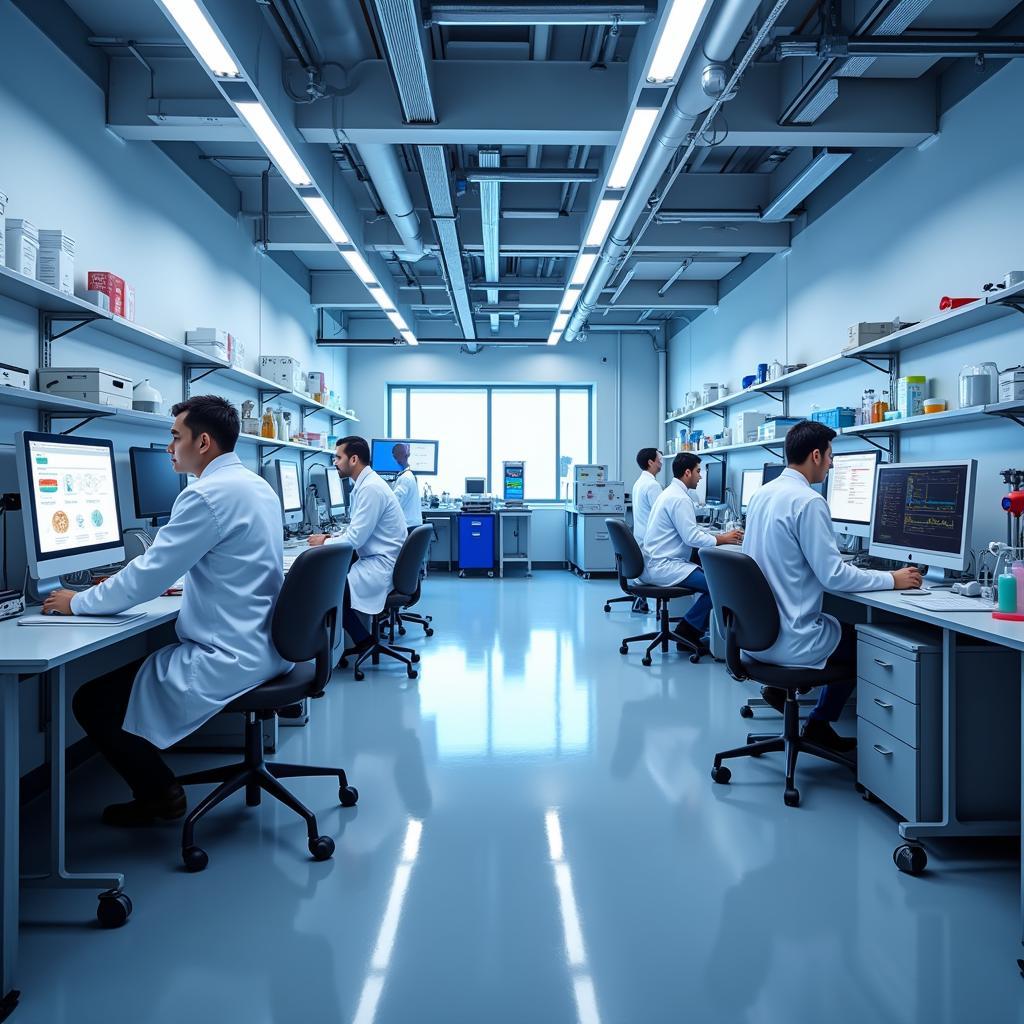 Scientists in ABRI's Research Lab Conducting Experiments