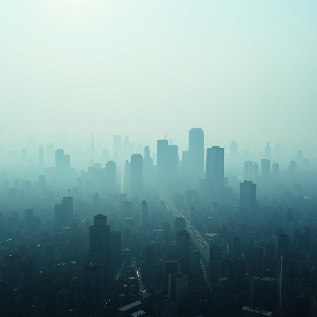 Air Pollution in a Cityscape