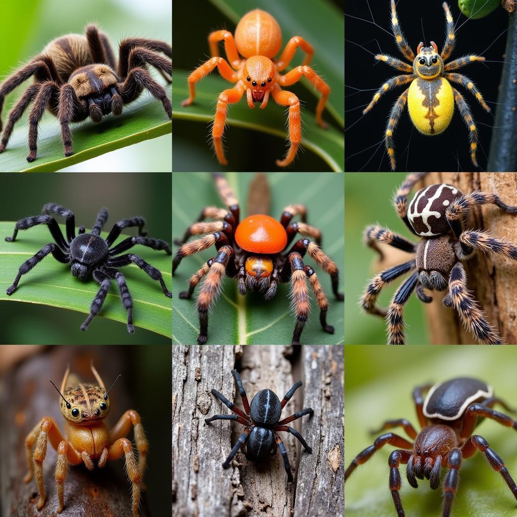 Diverse Species of Amazonian Spiders