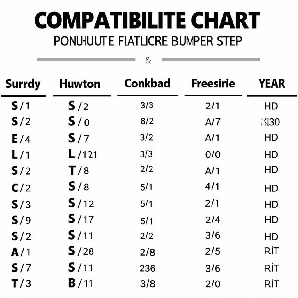 Amp Research Bumper Step Compatibility Chart