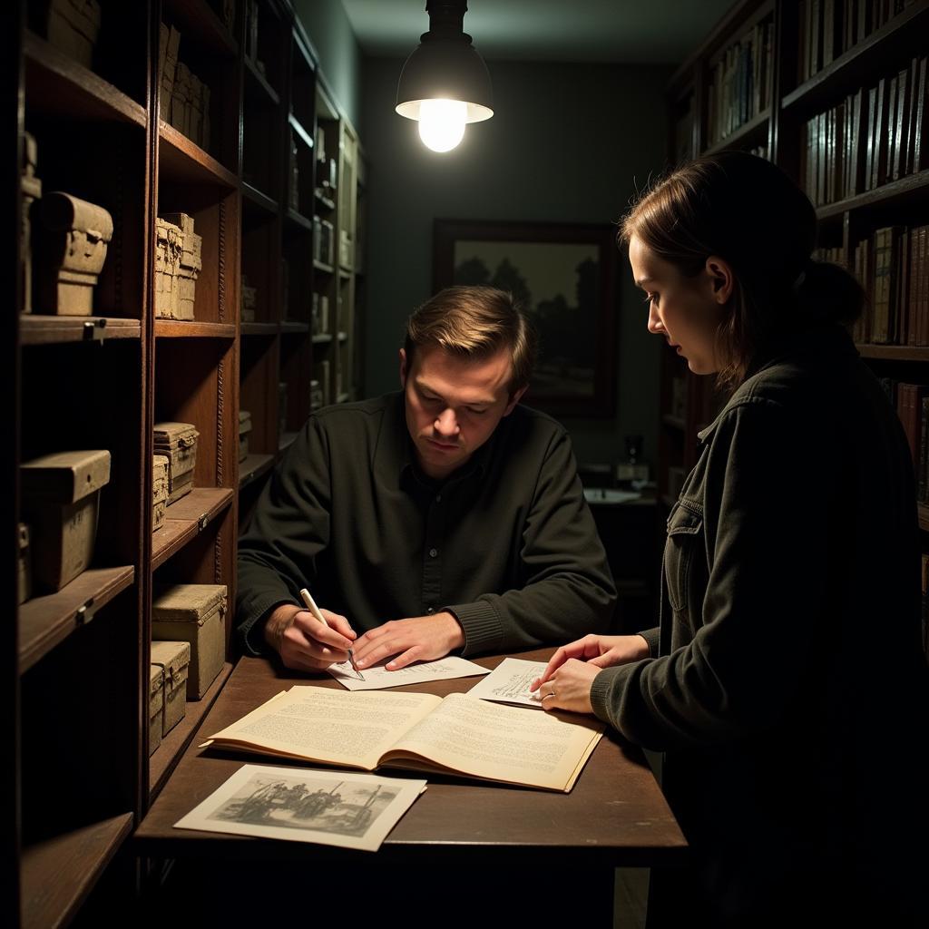 ARDEF Researchers Examining Historical Archives