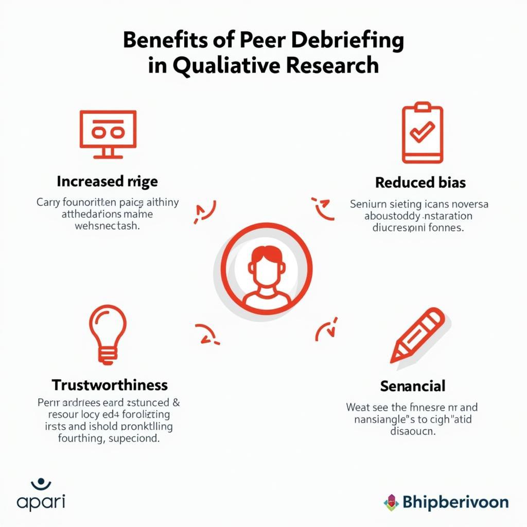 Visual representation of the benefits of peer debriefing