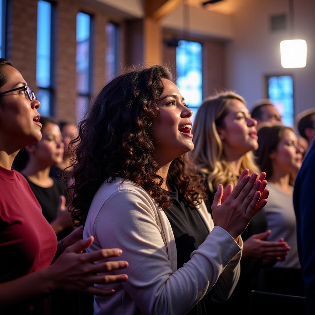 Modern Worship Service at the Church of the Nazarene