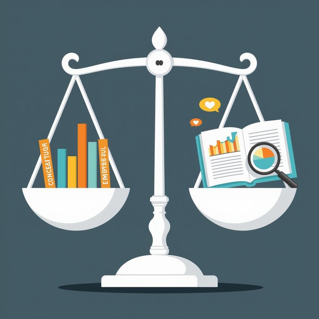 Conceptual vs. Empirical Literature: A Visual Comparison