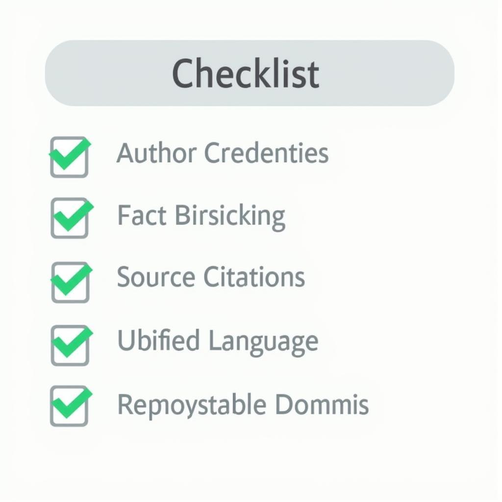 Credible Research Website Checklist