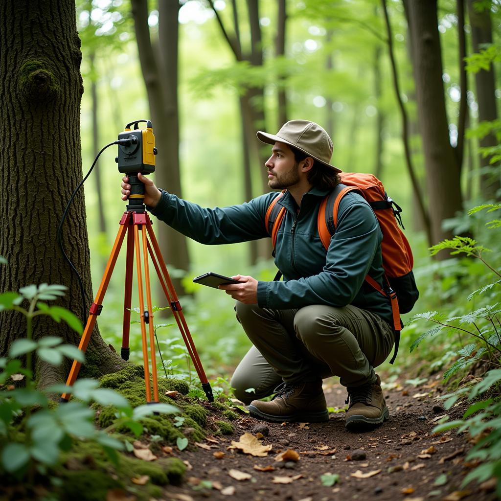 Ecology Research Scientist Conducting Field Work