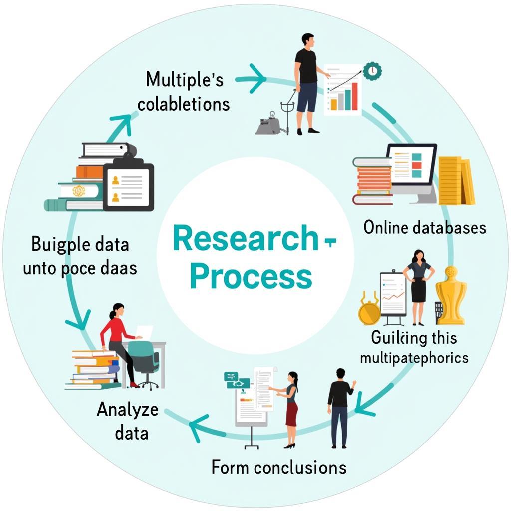 Extensive Research Process Illustration