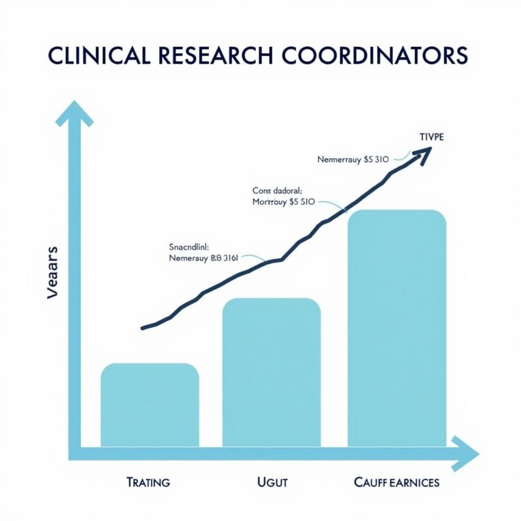 A chart illustrating the various factors that influence clinical research coordinator salaries, including experience, location, and education.