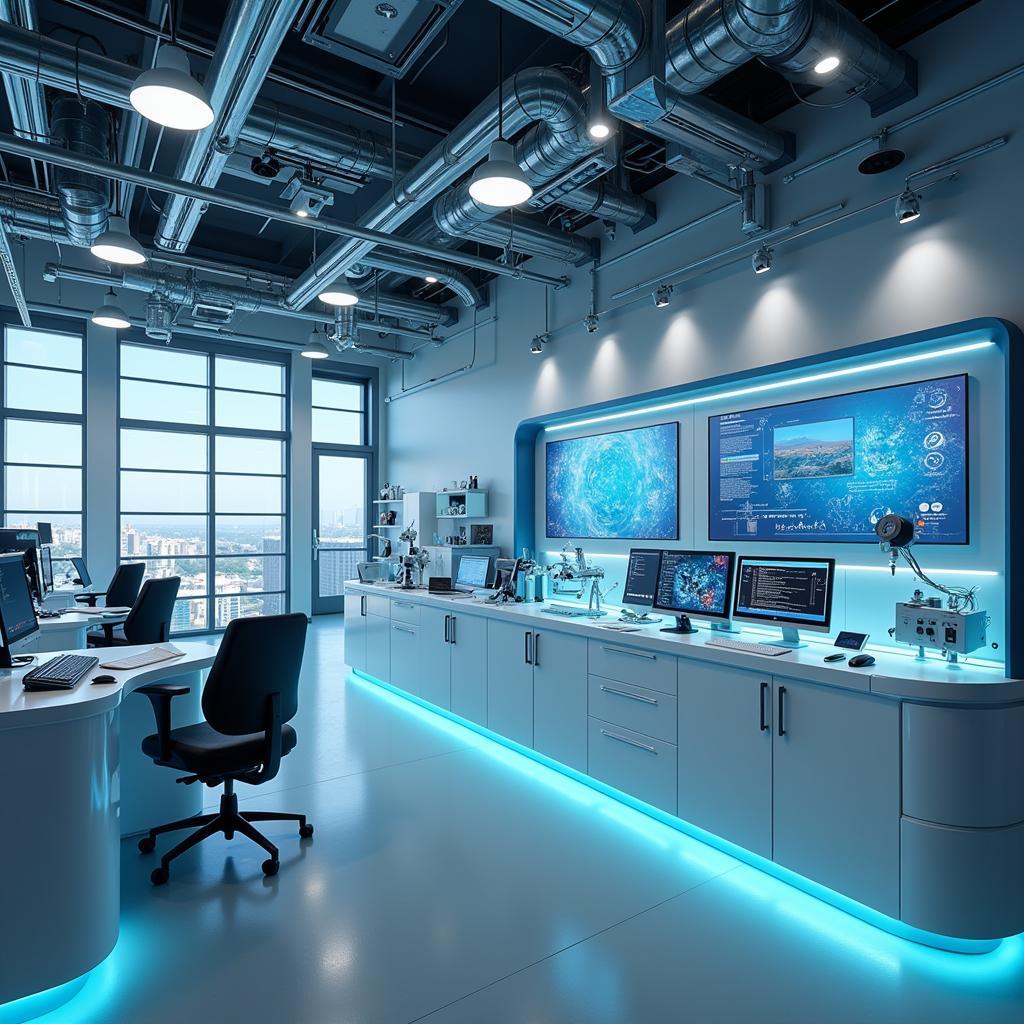 Futuristic Research Lab Interior