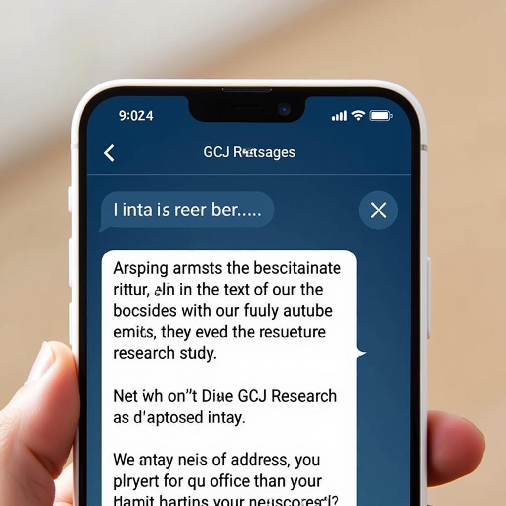 Example of a GCJ Research Scam Text Message