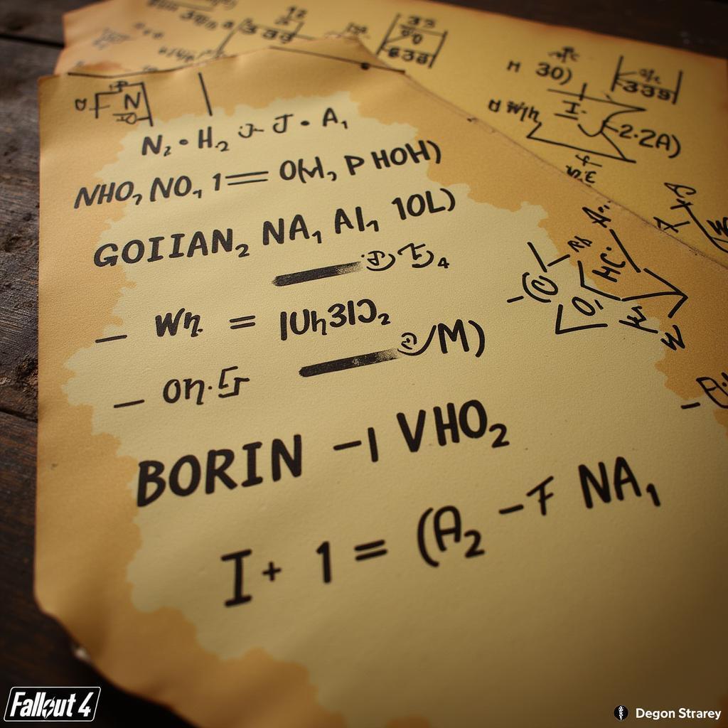 Hallucigen Inc. Chemical Formulas in Fallout 4