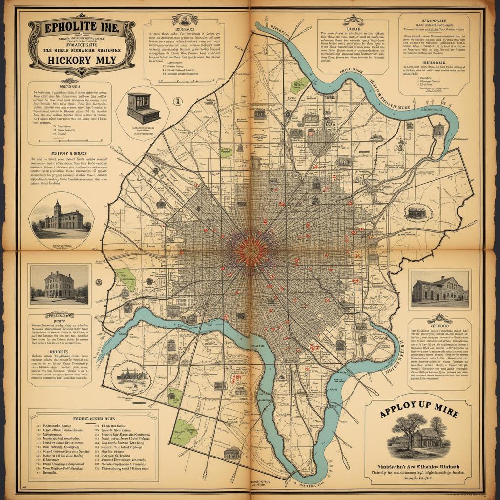 Historical Map of Hickory, NC for Paranormal Research