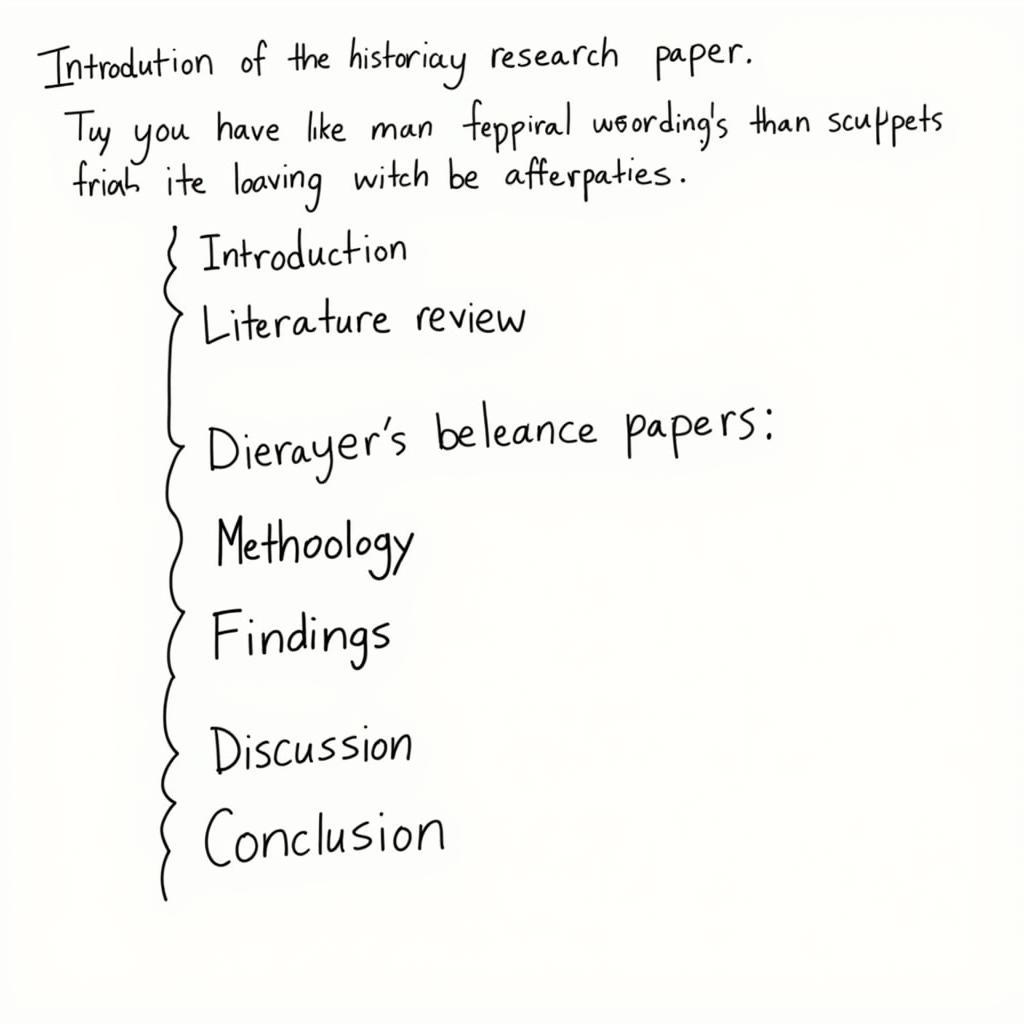 Historical Research Paper Structure