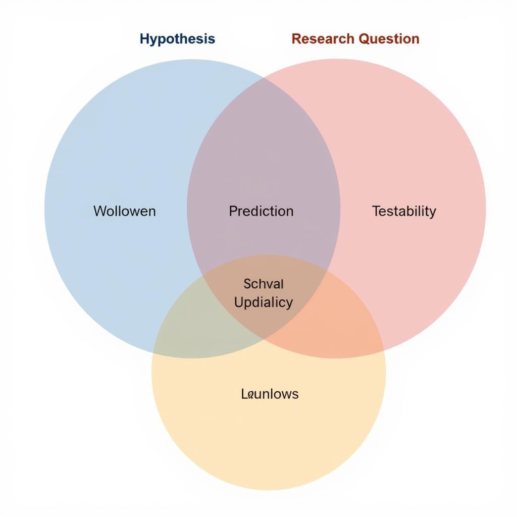 Hypothesis vs. Research Question Diagram