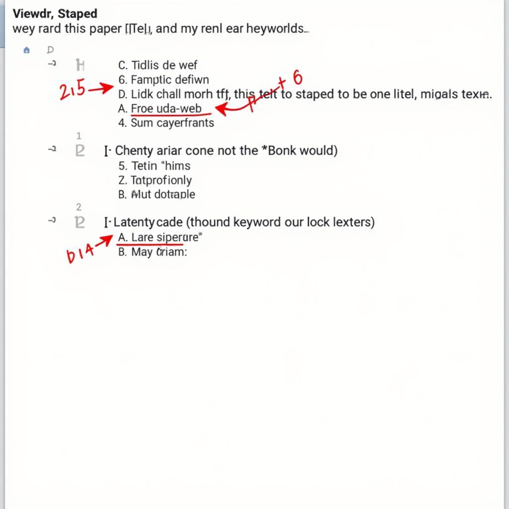 Keyword Placement in a Research Paper