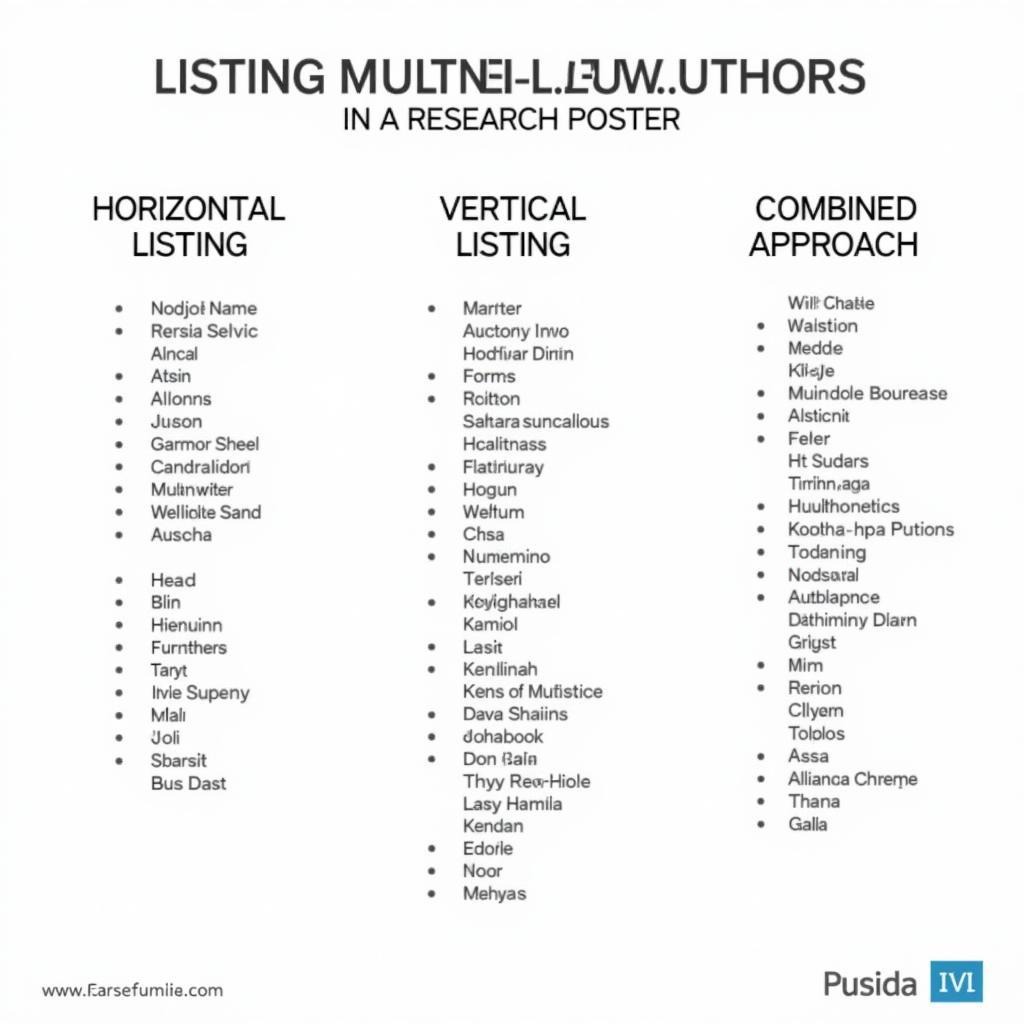 Examples of Listing Multiple Authors on a Research Poster