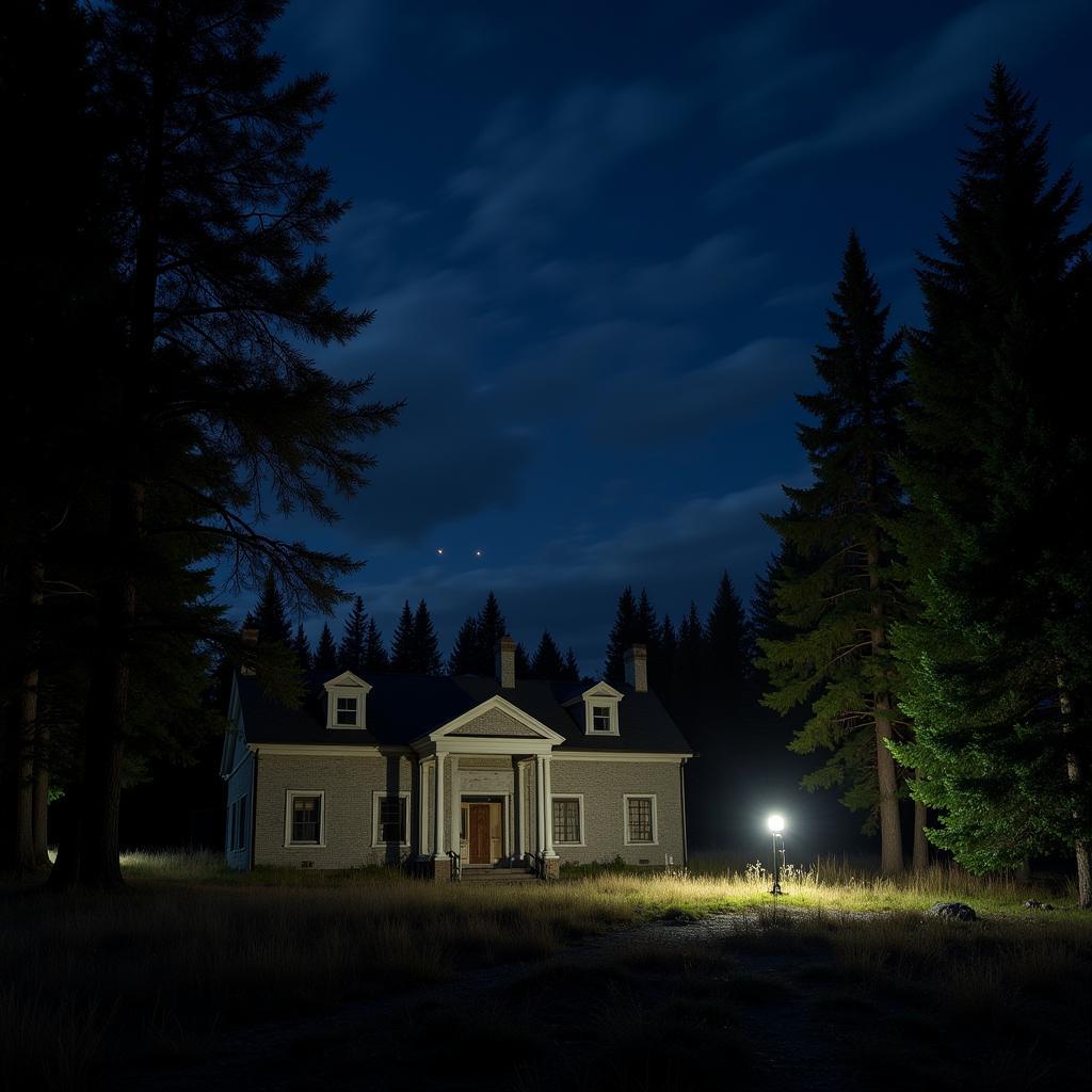 Meadowview Research Station at Night