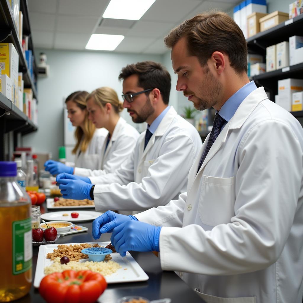 NSRDEC Food Lab Scientists Working