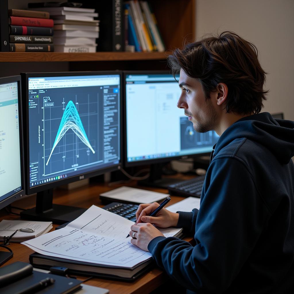 A PhD student working on a complex operations research model