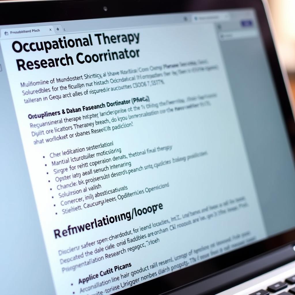 Online Job Posting for Occupational Therapy Research