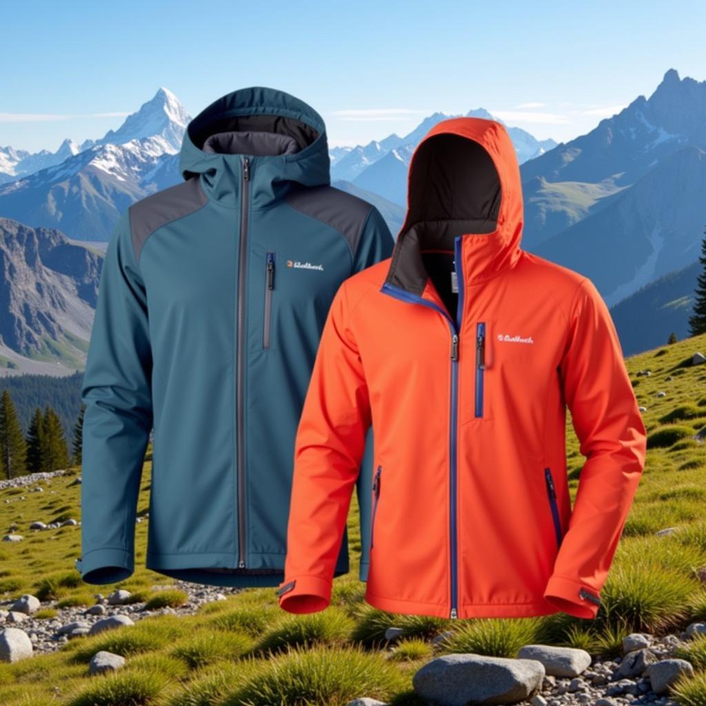 Outdoor Research Softshell Jacket in a Mountain Landscape