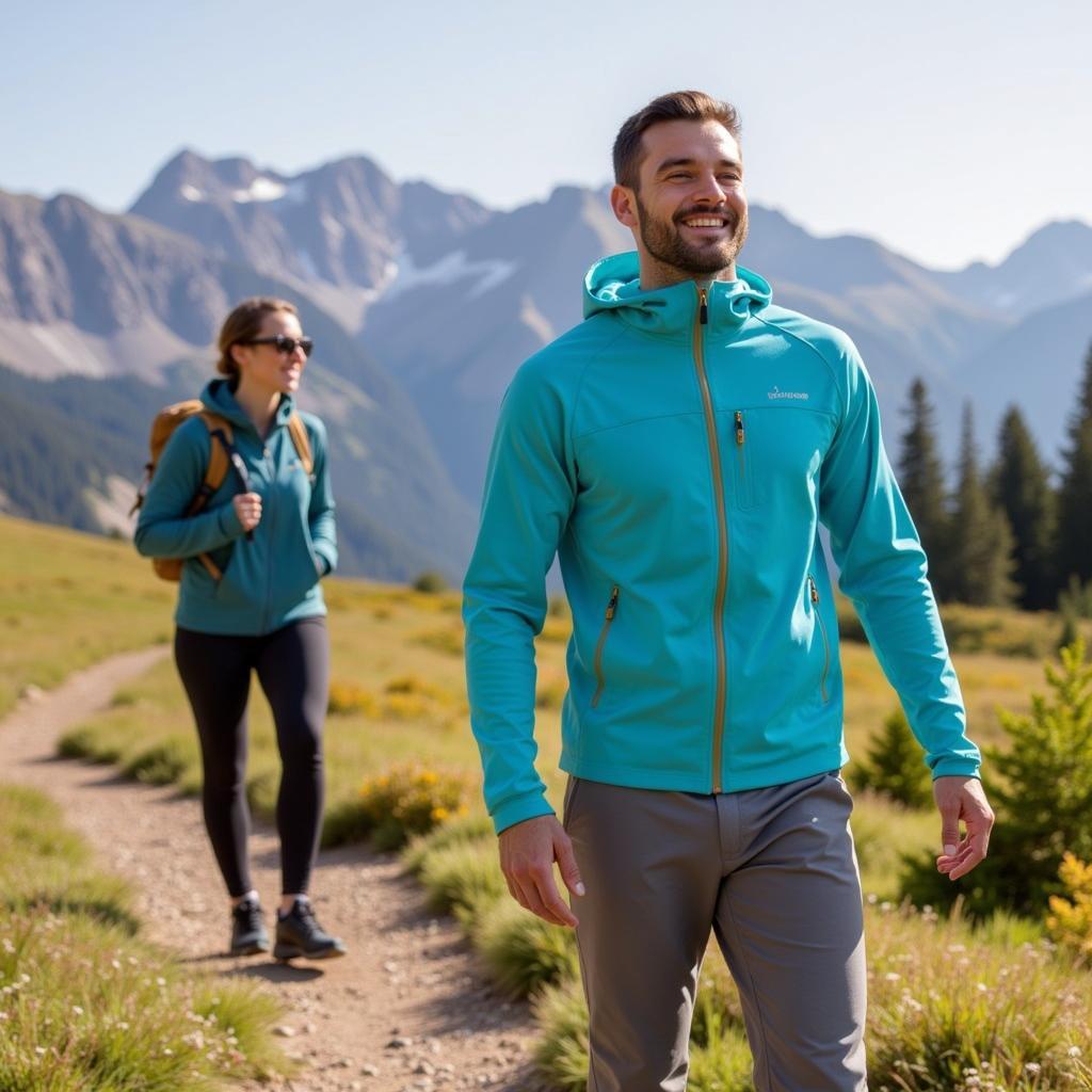 Outdoor Research SuperStrand LT Hoodie in Use During a Hike