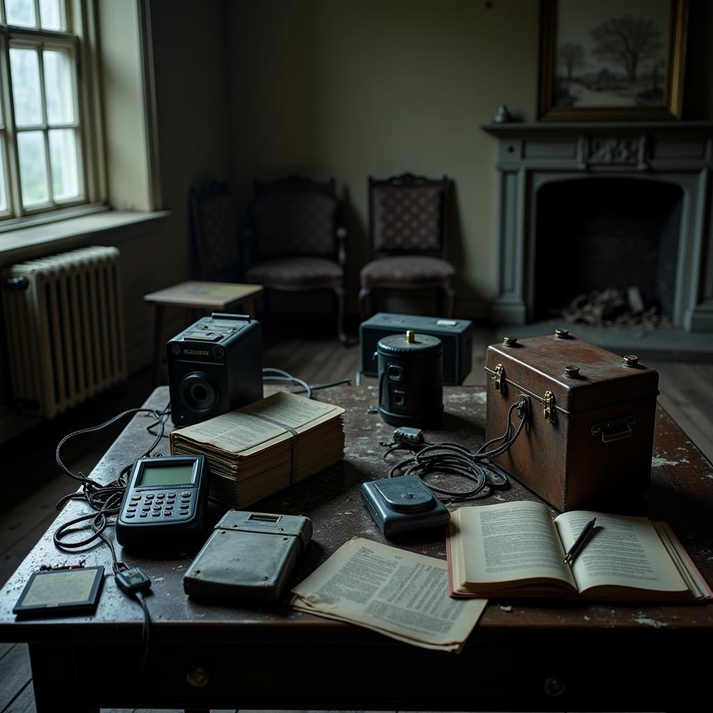 Paranormal Investigation Equipment in an Asylum