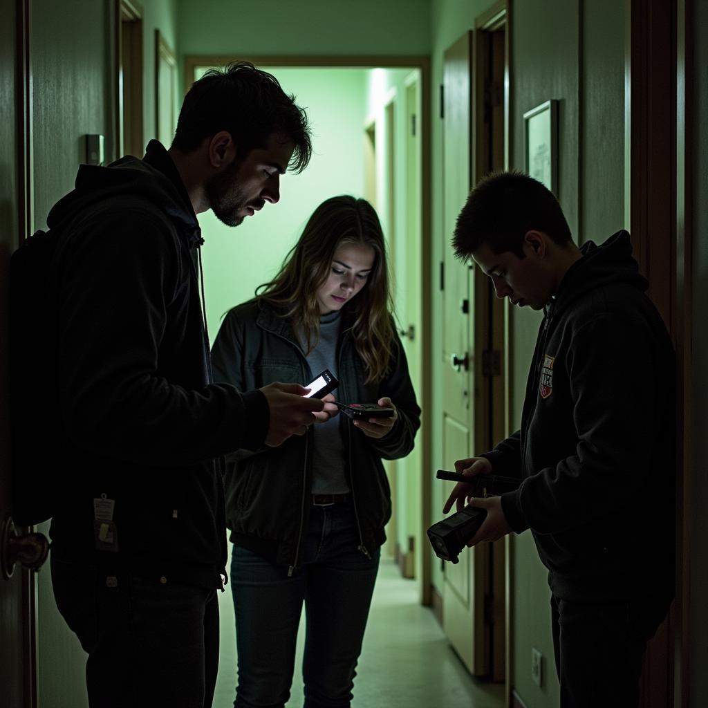 A high school student receiving mentorship from an experienced paranormal researcher.