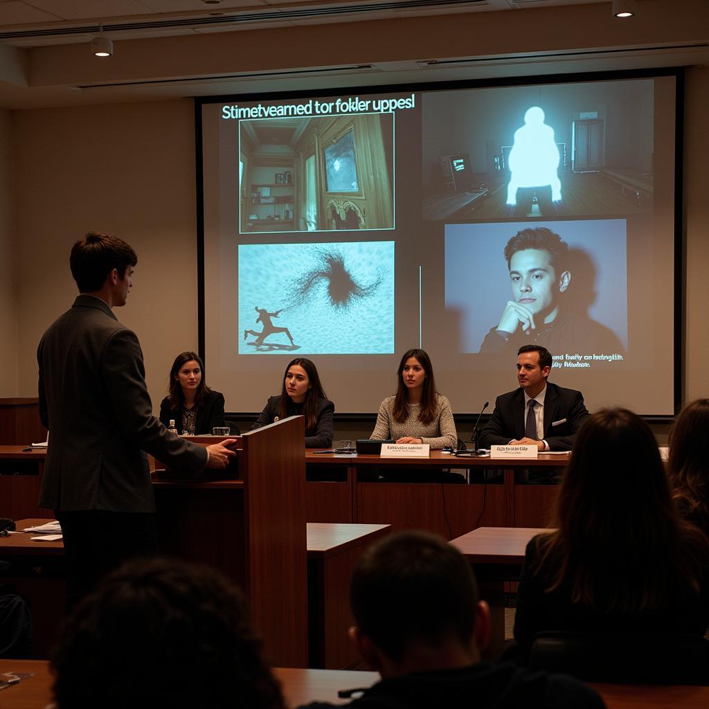 Student Presenting Paranormal Research Findings at Yale