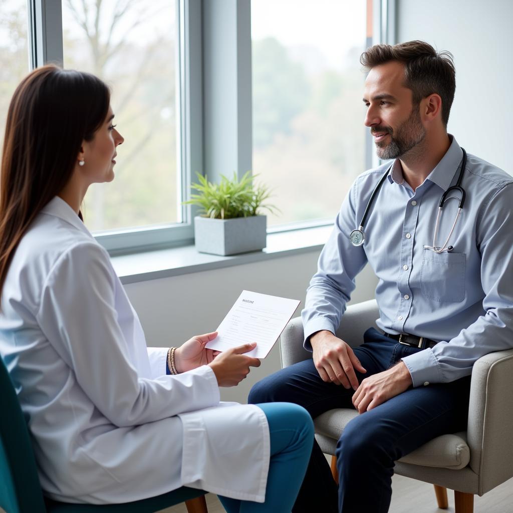 A Patient Comfortably Undergoing a Clinical Trial Procedure