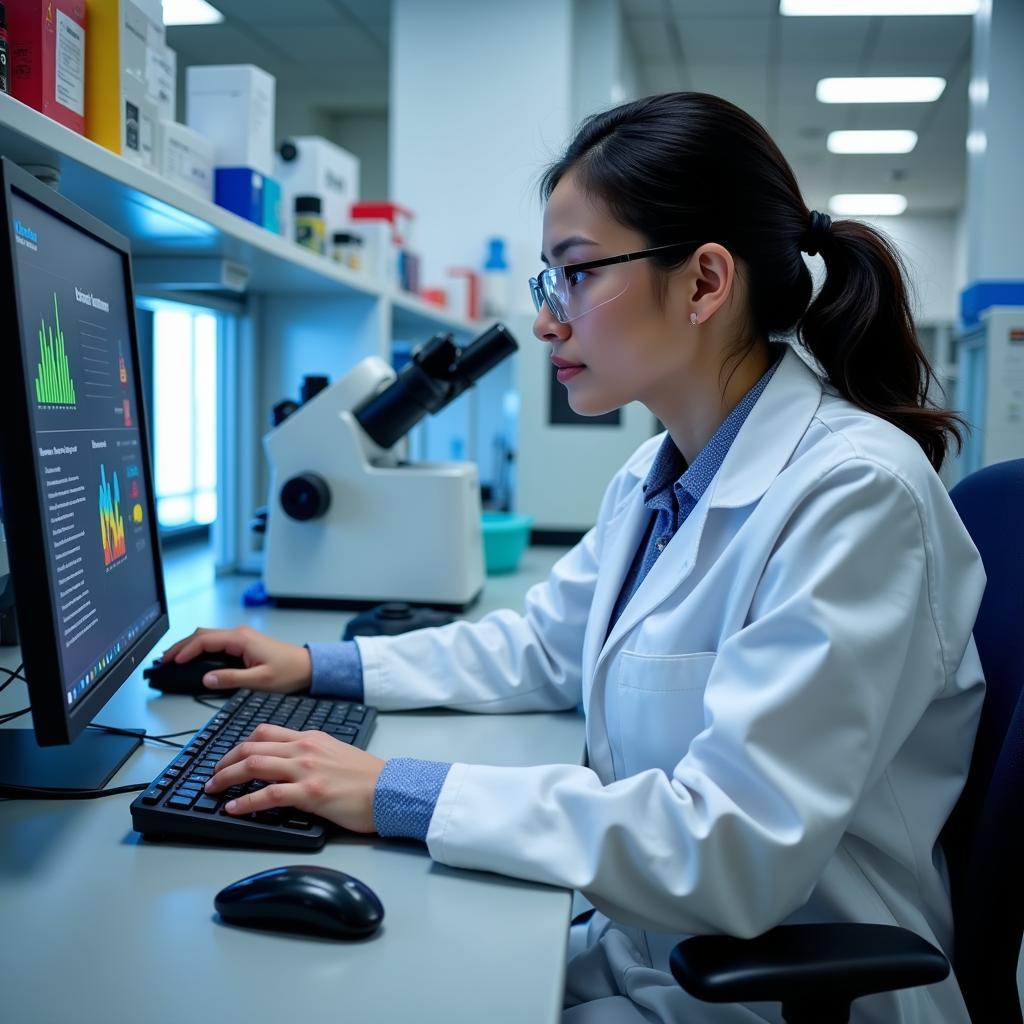 Physician Assistant Conducting Research in a Lab