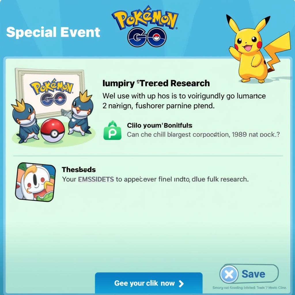 Participating in Timed Research Events in Pokémon Go