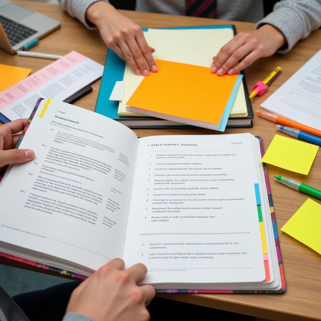 Practical considerations for psychology research: A student organizing research materials and planning the study methodology.