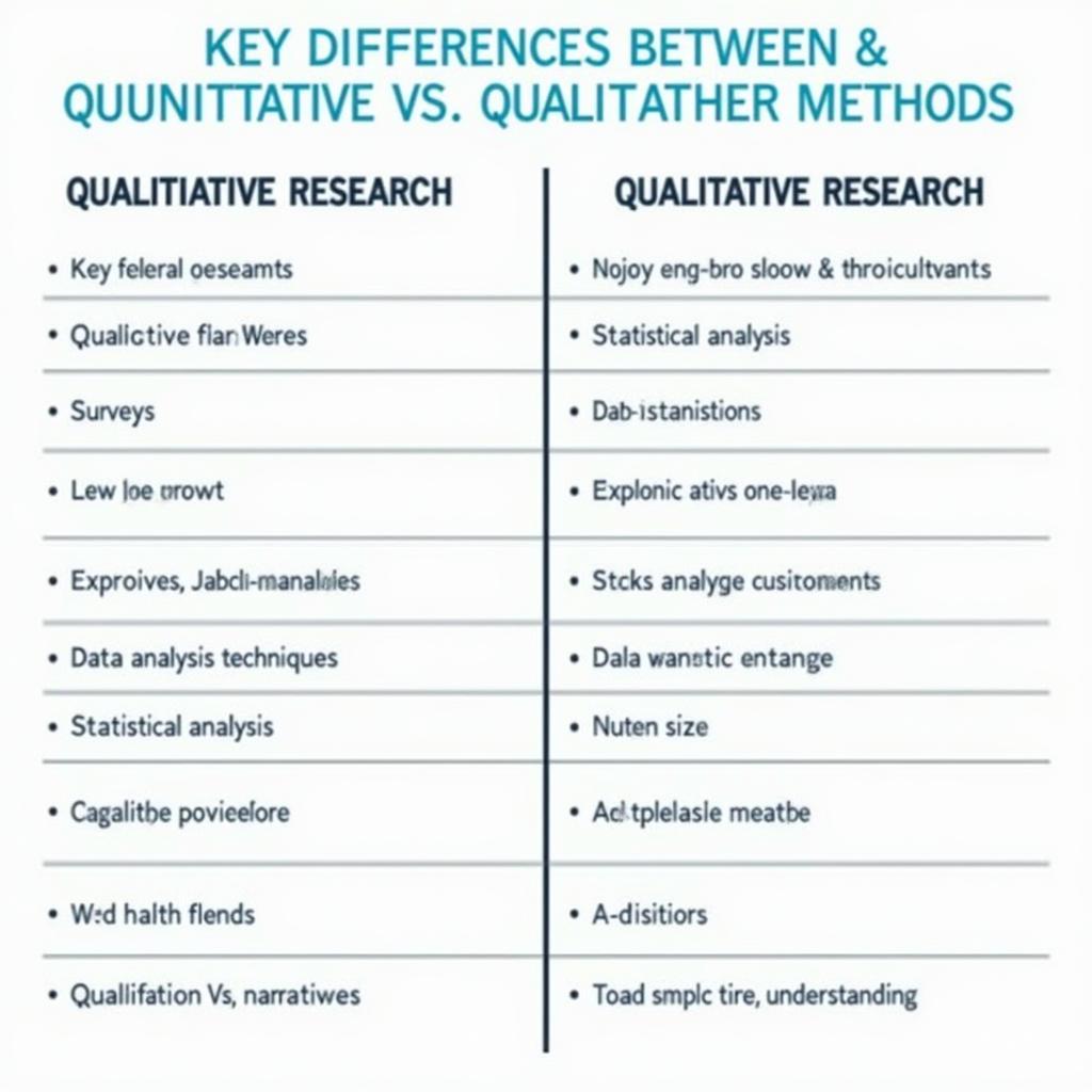 Quantitative vs. Qualitative Research Comparison Chart