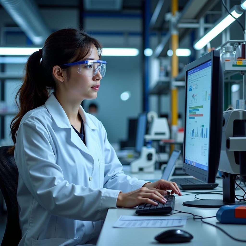 Research Assistant Professor Working in a Lab