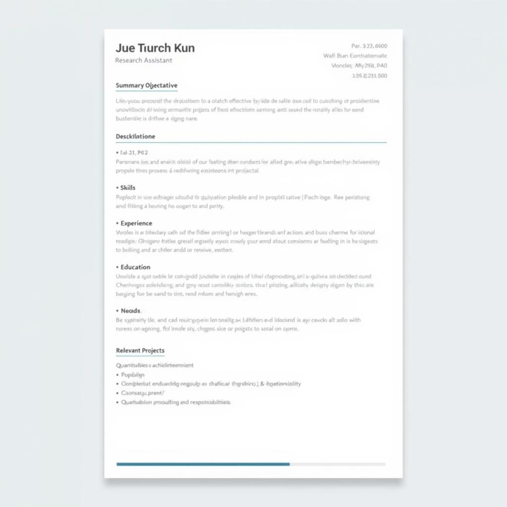 Example of a Strong Research Assistant Resume