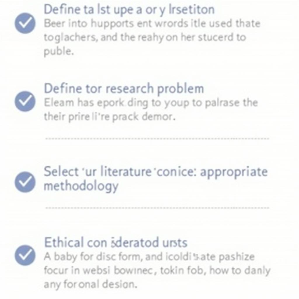 Research Design Checklist