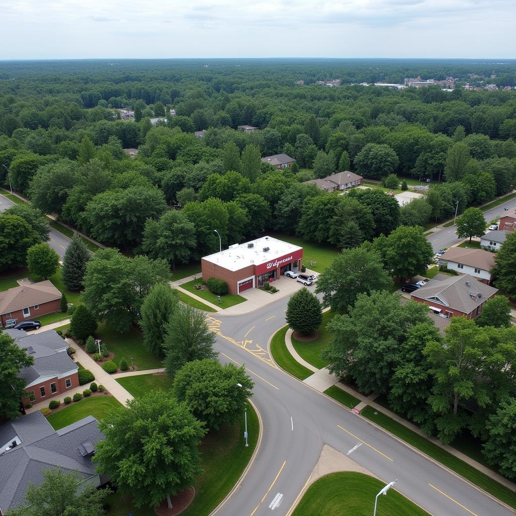 Aerial View of the Research Forest Area