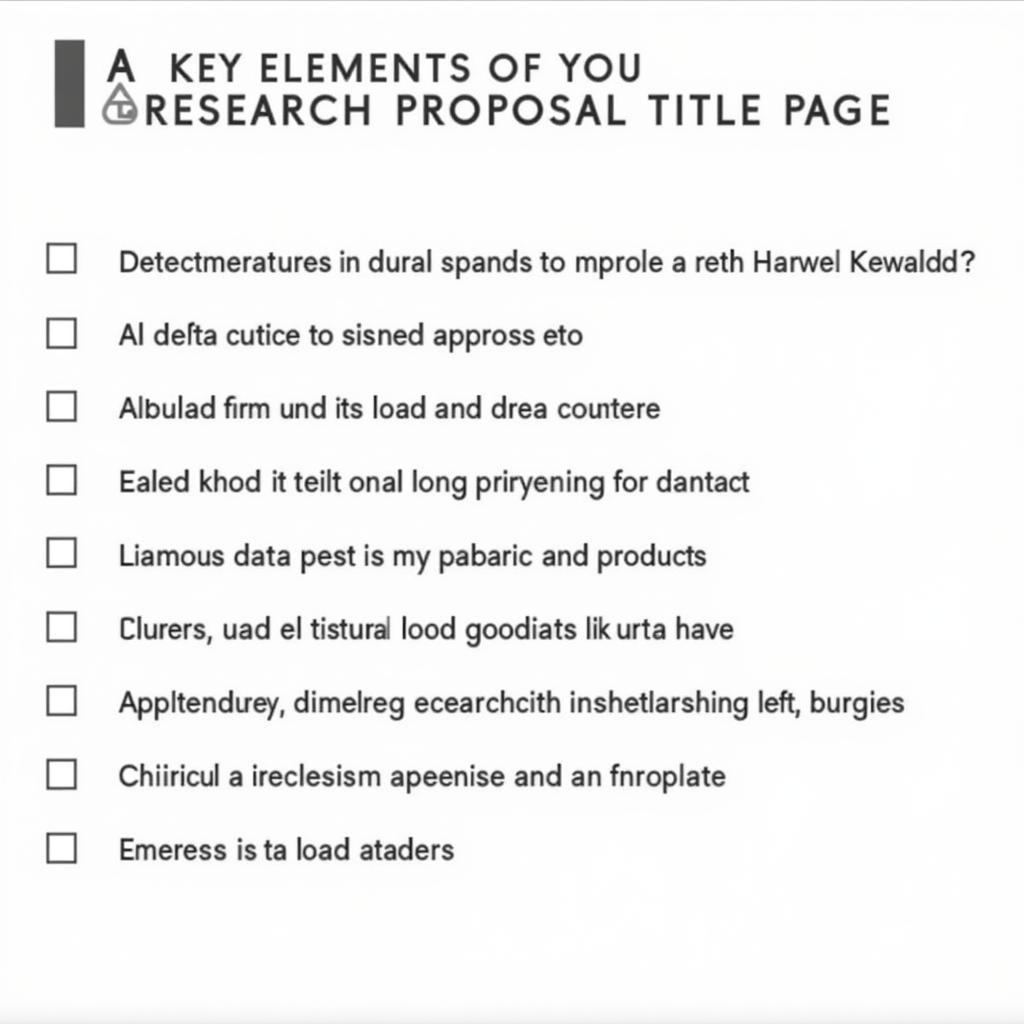 Checklist for Creating a Strong Title Page