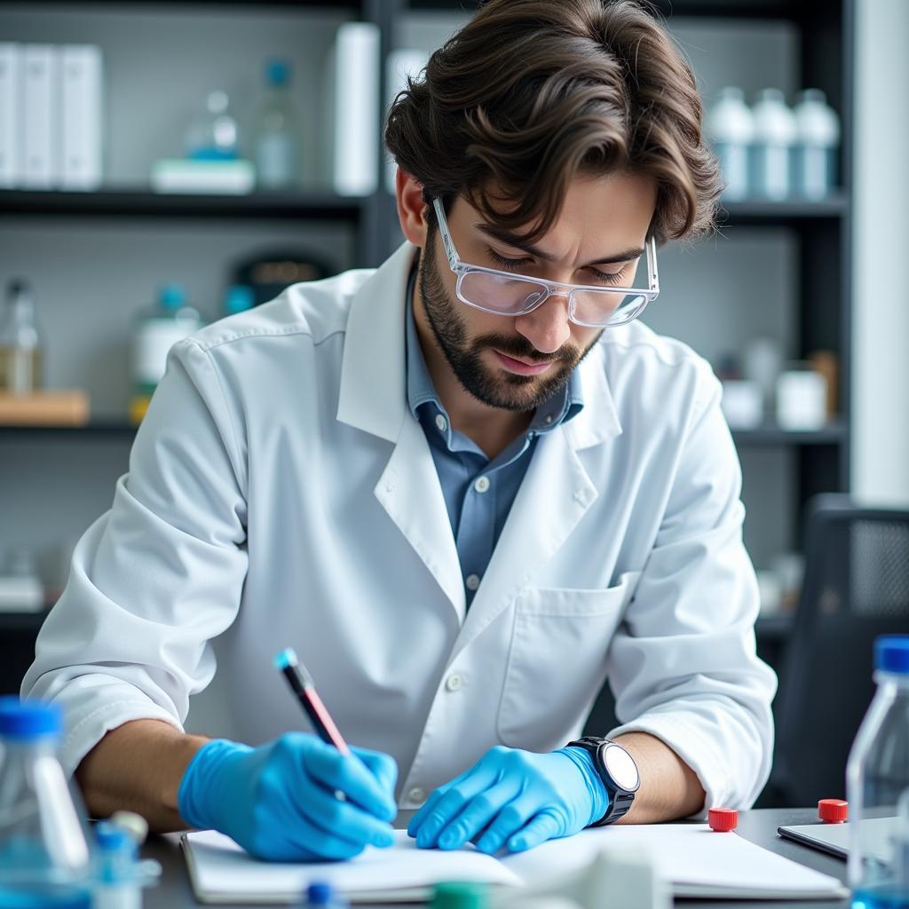 Research Scientist Conducting Experiments in a Laboratory