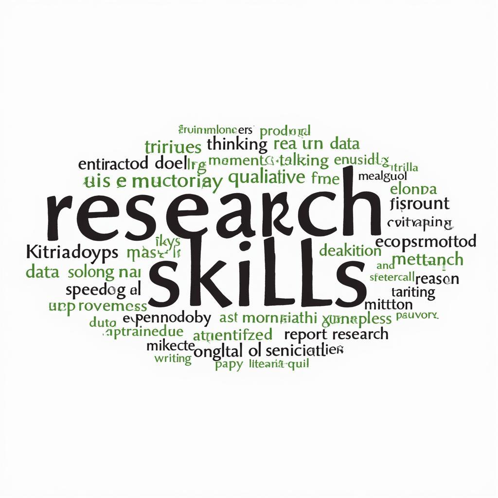 Keywords to use when describing research skills on a resume