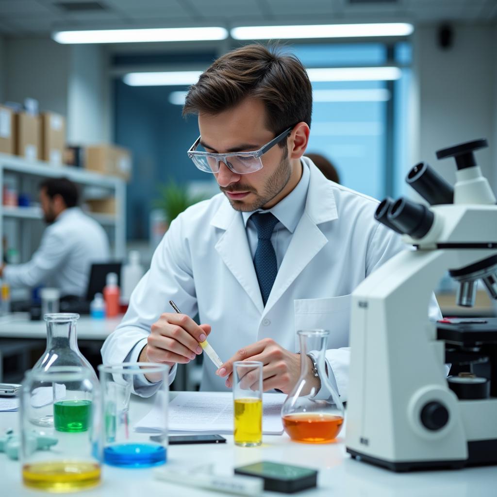 Research Technician Conducting Lab Work