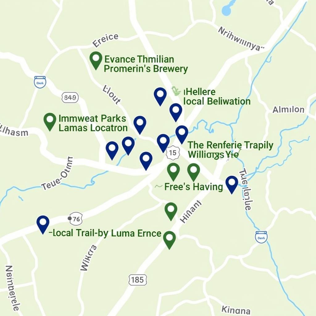 Research Triangle NC Map Highlighting Hidden Gems