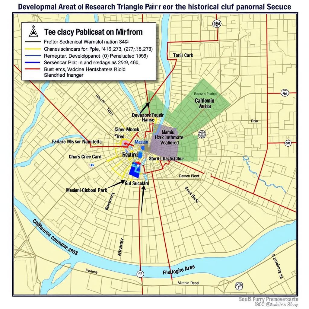 Research Triangle Park Historical Map