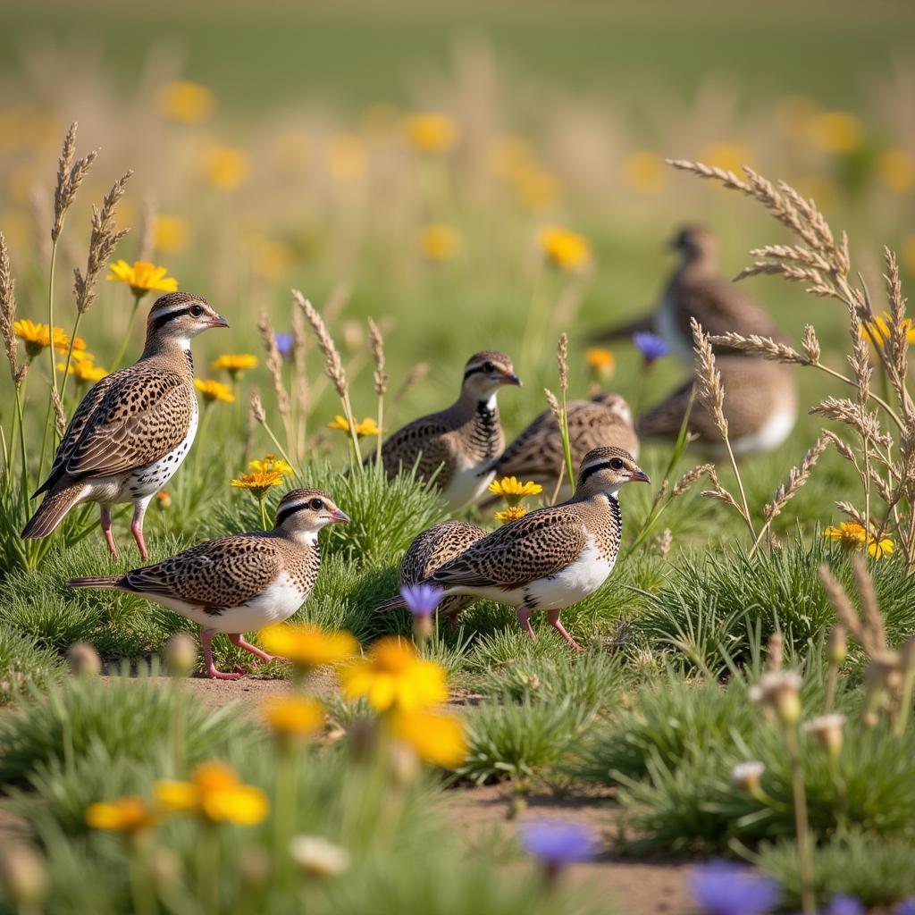 Rolling Plains Quail in Native Grassland